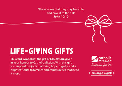 The Life-Giving Gift of Education