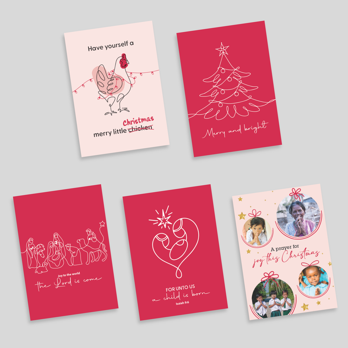 Pack of 5 Christmas Cards