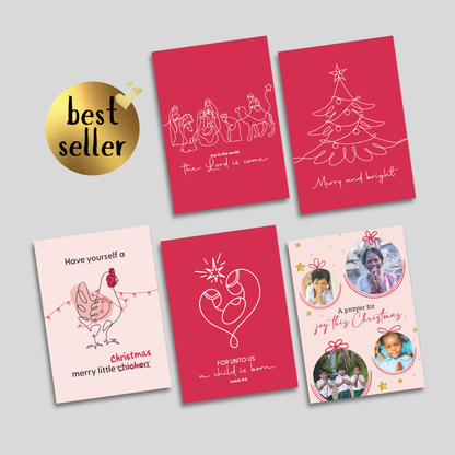 Pack of 5 Christmas Cards